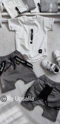 Pudlové kraťasy s trakmi Cool Boy - šedé