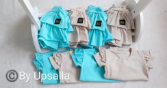 Dievčenská súprava Neya - sukňokraťasy + top MINT