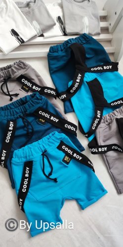 Pudlové  kraťasy s trakmi Cool Boy - petrol - Veľkosť: 110