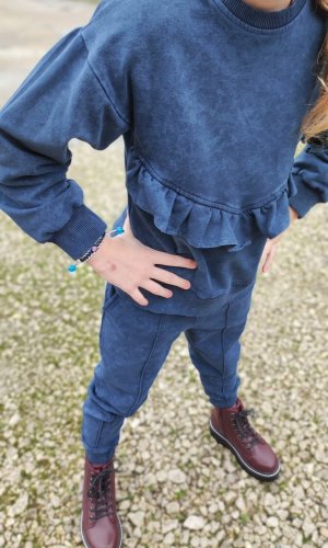 Dievčenská súprava La Bambola modrá jeans