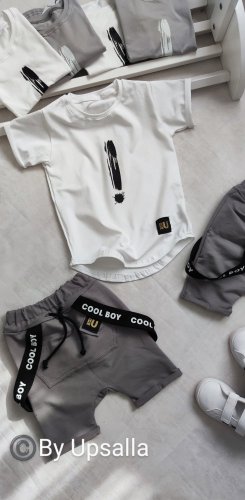 Pudlové  kraťasy s trakmi Cool Boy - šedé