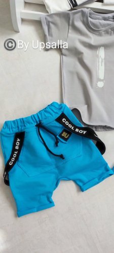 Pudlové  kraťasy s trakmi Cool Boy - modré - Veľkosť: 134