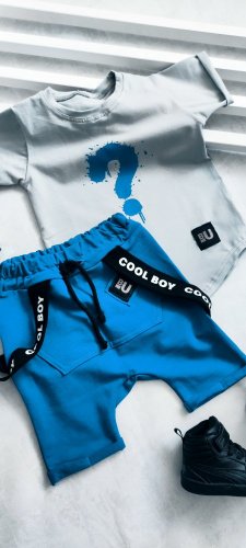 Pudlové  kraťasy s trakmi Cool Boy - Modré