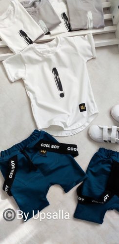 Pudlové  kraťasy s trakmi Cool Boy - petrol - Veľkosť: 110